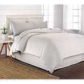 King Duvet Cover by Pure Bamboo, 3 Piece Set, Genuine 100% Organic Viscose Derived from Bamboo, Luxuriously Soft and Cooling, 2 Pillowcases (King, White)