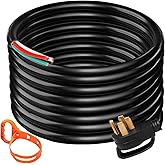 Mophorn 40Ft 50Amp Generator Extension Cord 6 Gauge STW 6/3+8/1 Generator Cord, Generator Power Cord N14-50P to Bare Wire Cut