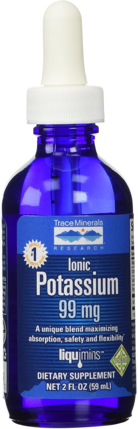 Trace Minerals Research Liquid Ionic Potassium Supplement, 2 Ounce: Health & Personal Care