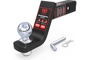 TYT Trailer Hitch Ball Mount Kit with 2 Inch Ball & 5/8" Hitch Pin Clip, 4 Inch Drop, Fits 2 Inch Receiver, 7500lbs Capacity,