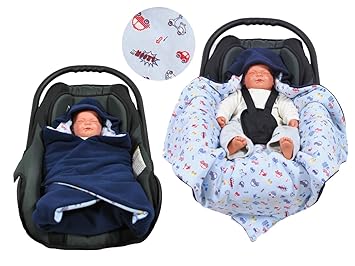 Hobea Baby-Decke, klein, blau mit Sternen