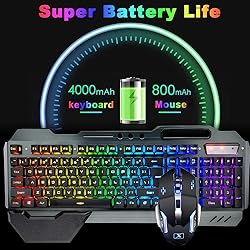 Wireless Gaming Keyboard Mouse Bluetooth Headset