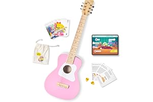 Loog Pro VI Acoustic kids real guitar for Beginners Compact size Ages 9+ Learning app and Lessons included