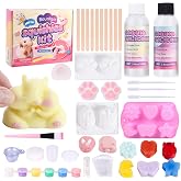 Bounlgsr Taba Squishy Kit, Taba Squishy Making Kit for Beginner Adult | 7oz 1:1AB Squishies Gel Set with 10 Mold, Guide, Flocking Powder, Mold Release for DIY Your Own Squishies for Adults
