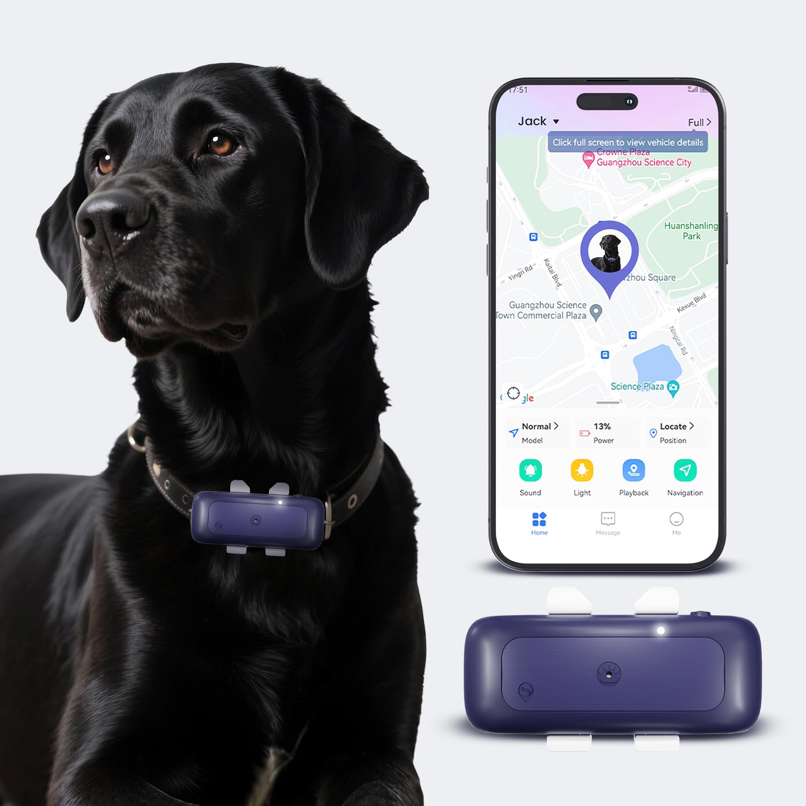 Photo 1 of Dog Tracker Cat GPS Tracker Waterproof & Lightweight Mini Tracker Device with Real-Time Location Escape Alerts iOS & Android Fits All Pet Collars