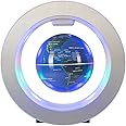 Senders Floating Globe with LED Lights Magnetic Levitation Floating Globe World Map for Desk Decoration (Blue)
