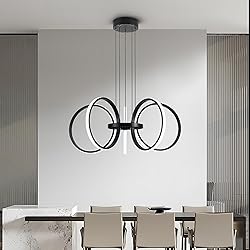 Mayful Modern LED Chandelier, Black Pendant Light