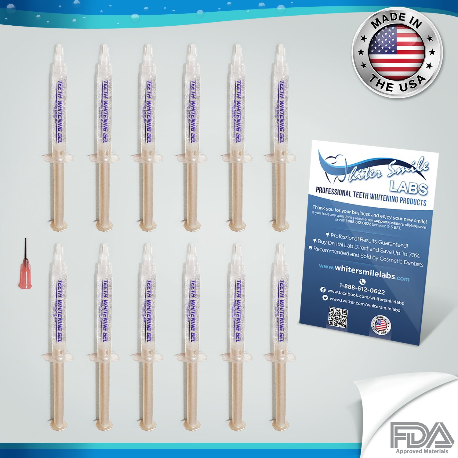 12 XL 38 Teeth Whitening Gel Syringes Whiter Smile Labs High Intensity