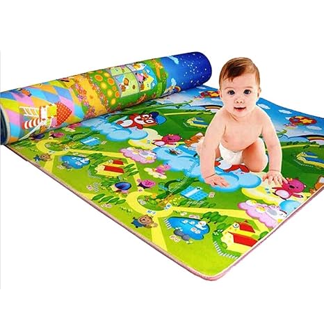 Glives Baby Waterproof Sheets Plastic & Cotton Foam Cushioned Sleeping & Changing Mat (90 * 120 cm)