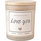 I Love You Gifts for Her, Romantic Gifts for Anniversary Wedding, Showing Your Love and Appreciation for Friend Wife Husband Women Men Mom BFF, Vanilla Scented Candle