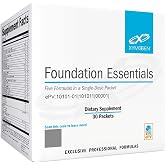 XYMOGEN Foundation Essentials, 30 Packets | Daily Supplement Packets for Overall Health, Fish Oil, Magnesium, and Probiotics, Travel-Friendly, Gluten-Free, and Non-GMO