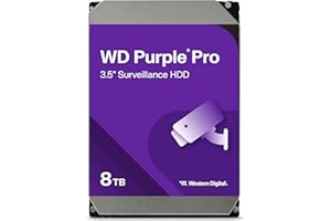 Western Digital 8TB WD Purple Pro Surveillance Internal Hard Drive HDD - SATA 6 Gb/s, 256 MB Cache, 3.5" - WD8002PURP
