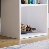 Vida Designs Oxford 2 Tier Cube Bookcase White Wood Shelving Unit view 5