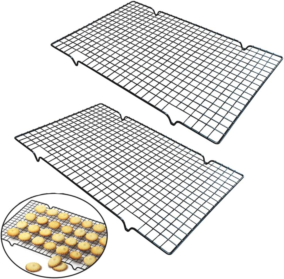 Nuluxi Auskühlgitter Edelstahl Grillrost Eckig Metall Kuchenauskühler