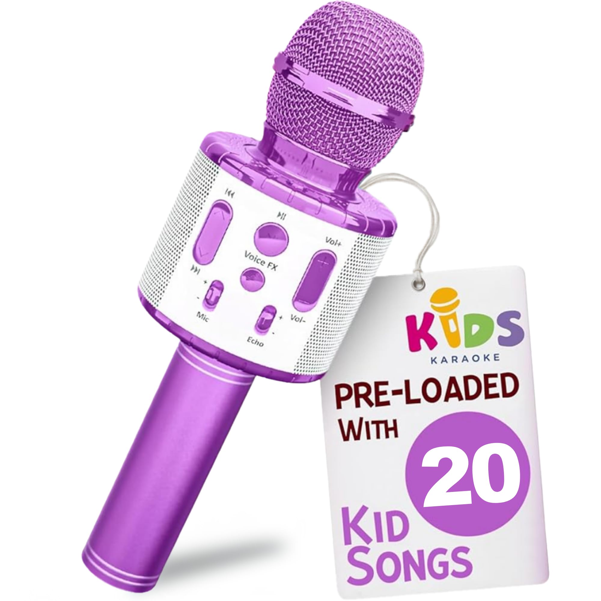 Photo 1 of Move2Play, Kids Karaoke Microphone | Includes Pre-Loaded Songs & Bluetooth | Kids Birthday Party Gift | Toy for All Ages 2, 3, 4, 5, 6+ Year Old Girls, Boys & Toddlers
