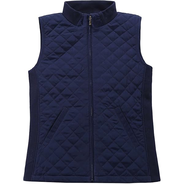 Weatherproof Women's Vintage Diamond Quilted Vest M Navy at Amazon