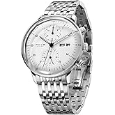 FEICE Men&rsquo;s Watches Bauhaus Automatic Watch Stainless Steel Mechanical Watch Wristwatch Casual Dress Watches for Men with Leather Bands Date -FM121