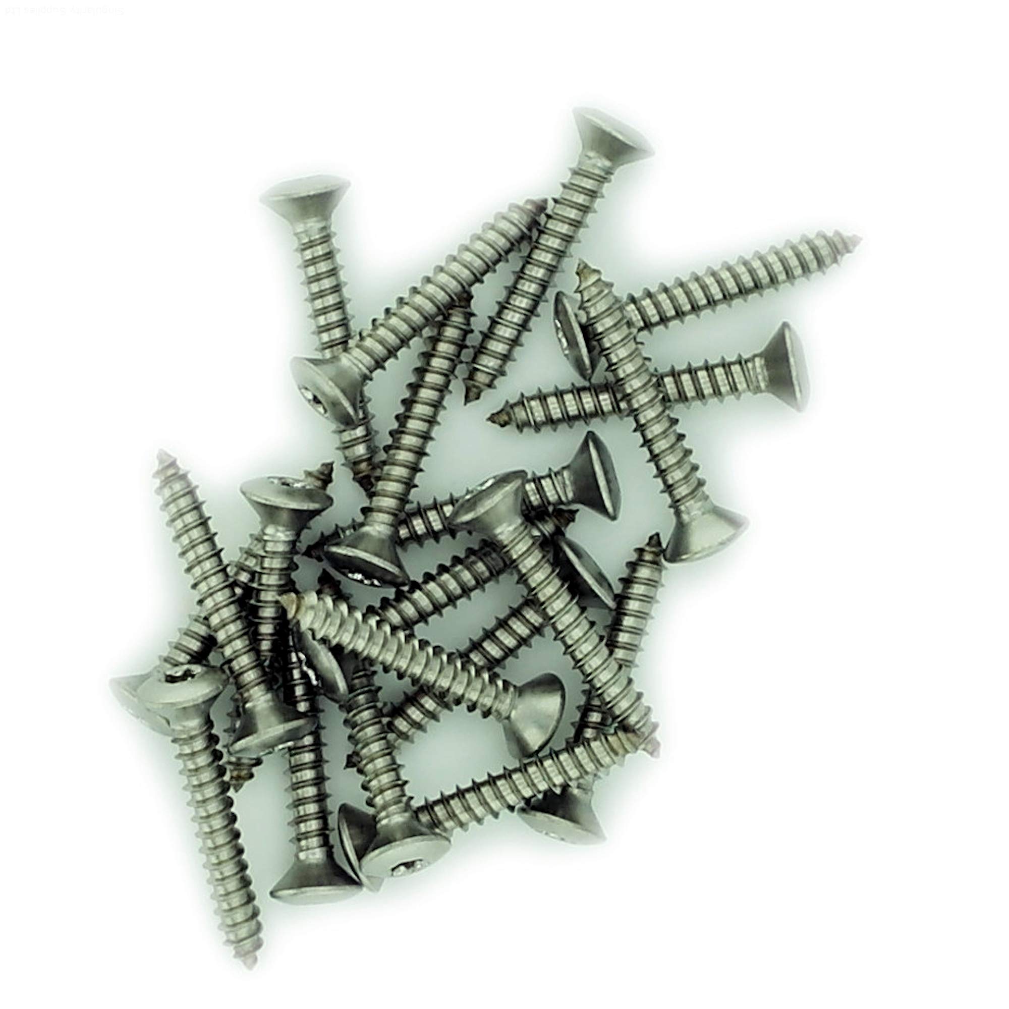 No.4 x 0.625 (2.9mm x 16mm) TX Raised Countersunk Self-Tapping Screw - Stainless Steel (A2) (Pack of 20)