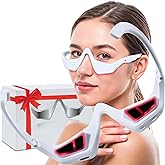 UTK Under-Eye Red Light Therapy Glasses for Women,Eye Massager for Dark Circles Eye Bags Puffiness Wrinkles Fine Lines,39g Ultra Lightweight, Rechargeable,Gift for Women Mom Girlfriend