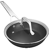 MsMk 7 inch Small Egg Nonstick Frying Pan with Lid, Eggs Omelette Burnt also Non stick, Scratch-resistant, Induction Skillet, Oven Safe to 700°F Pan for Cooking, Dishwasher Safe