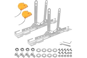 DIKTALK Portable Knock-Down Wheel Alignment Tool Kit with Removable Toe Plates & Center Bar, Includes 2 Measuring Tapes, Camber & Toe Tool for Front End DIY Alignment - Natural Silver Car Alignment Tool