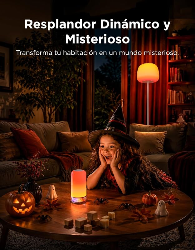 Candeeiro de mesa LED Govee, Lâmpada noturna, Toque regulável RGBICWW, Compatível com Alexa com 64 modos de cena, 500 Lumens, Funciona com matéria, 2700-6500k, para sala de estar e quarto (com fio)