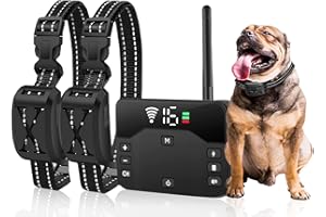 FULUPET Electric Fence for Dogs, 2-in-1 Wireless Dog Fence, Wireless Pet Containment System with Rechargeable Waterproof Training Collar, Electric Dog Collar Fence Wireless for Dogs
