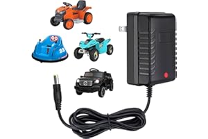 VENSHUN 6V Charger for Kids Ride On Car Toys for Trax Toddler Quad Kidzone Bumper Toddler Quad6 Volt Battery Charger for Kid Ride On Toys Accessories 6VCharger for Kidzone Bumper Car