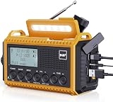 ROCAM Wind Up Solar Radio DAB/FM with 5000mAh Power Bank, SOS Light