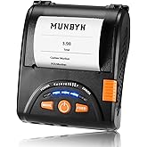 MUNBYN IMP001 Receipt Printer 58mm Mini Wireless POS Thermal | Portable wireless thermal printer for restaurants and small business, works with Android and Windows devices