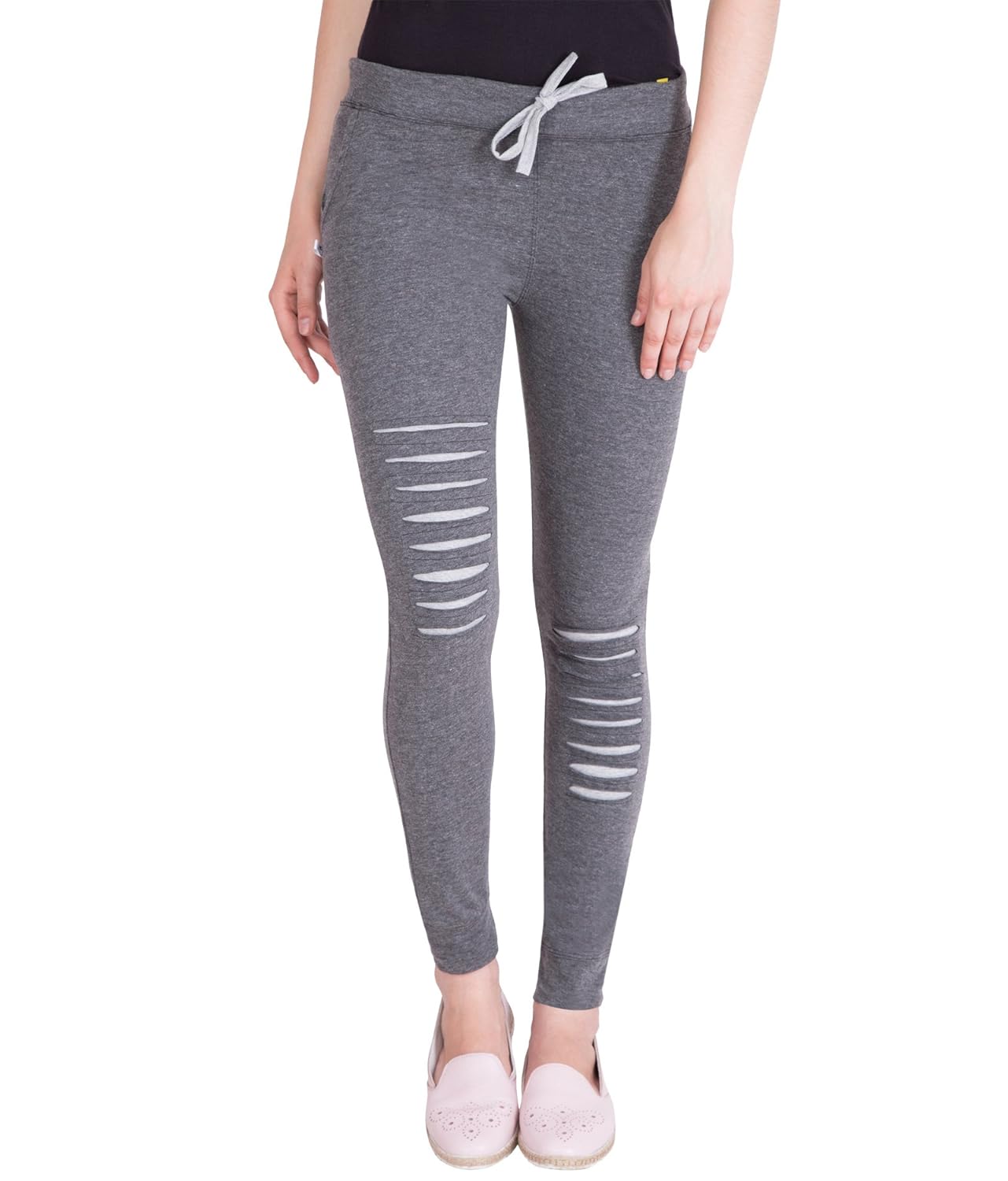 american-elm women's stylish dark grey cotton joggers