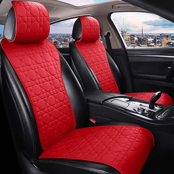 シートカバー キアソウル10ダッシュデザインハワイアン2行赤カスタムシートカバー For Kia Soul 10 Dash Designs