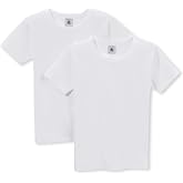 PETIT BATEAU Set of 2 Boy's Short Sleeves White Undershirt Sizes 2-18 Style 15043-23992 (Size 16 Style 15043)