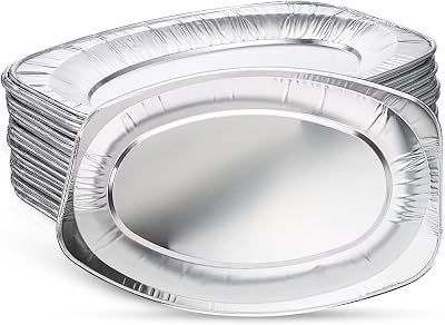 Zuvo Large Aluminium Serving Platters Pack of 10 35x24cm 14"