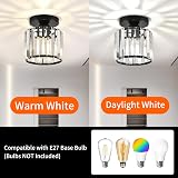 ZYDTRIP Crystal Ceiling Light Modern LED Chandelier Black Pendant Fixture view 7