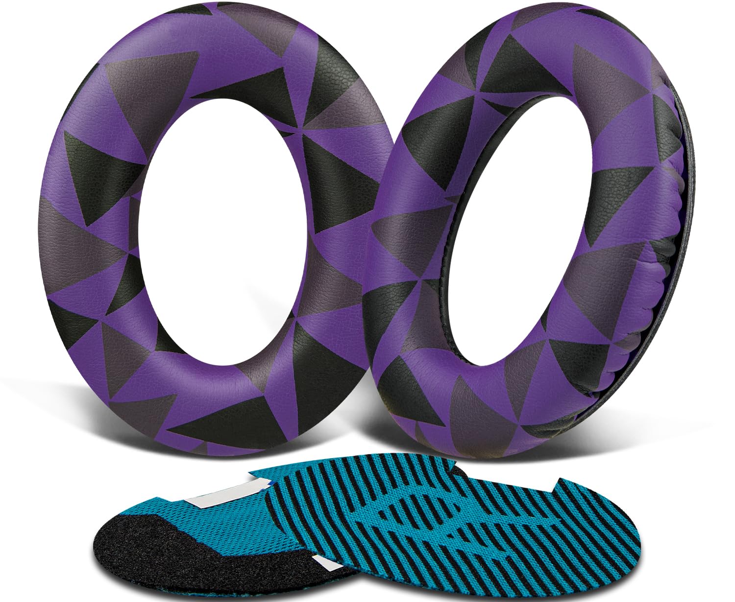 SoloWIT Protein Leather Earpads Cushions for Bose Headphones, Replacement Ear Pads for Bose QuietComfort 15 QC15 QC25 QC2 QC35/Ae2 Ae2i Ae2w/SoundTrue & SoundLink Around-Ear Series - Purple Black