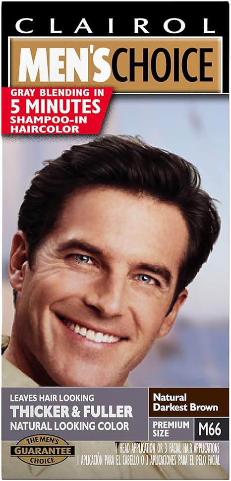 Clairol Men S Choice Hair Color Natural Darkest Brown M66