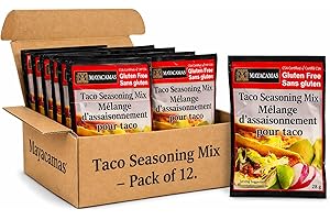 Mayacamas Taco Seasoning Mix, Vegan, Gluten Free, Ready to Eat, 28g, Pack of 12