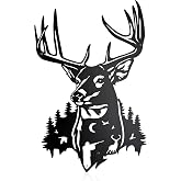 Metal Black Deer Wall Decor Hunting Deer Decor Hunting Metal Wall Art | Metal Hunting Deer Wall Art For Living Room Bedroom and Bathroom