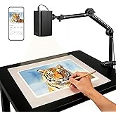 Art Projector for Tracing and Drawing - 5G WiFi &amp; App-Free Web Control | Digital Sketch Projector with Stable Stand for Cookie Decor - Compatible with iOS/Android, Supports Online/Offline
