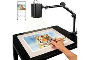 Art Projector for Tracing and Drawing - 5G WiFi & App-Free Web Control | Digital Sketch Projector with Stable Stand for Cookie Decor - Compatible with iOS/Android, Supports Online/Offline