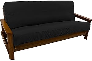 Blazing Needles Solid Twill 8 to 9-inch Full Futon Cover