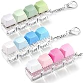 3 Pack Keyboard Fidget Toy &ndash; Clicky, Creamy &amp; Silent Stress Relief Gift | Stress Relief Fidget Clicker Keychain &ndash; Quiet Fidget Toys for Adults, Boost Focus &amp; Calm Anxiety at Work, Travel