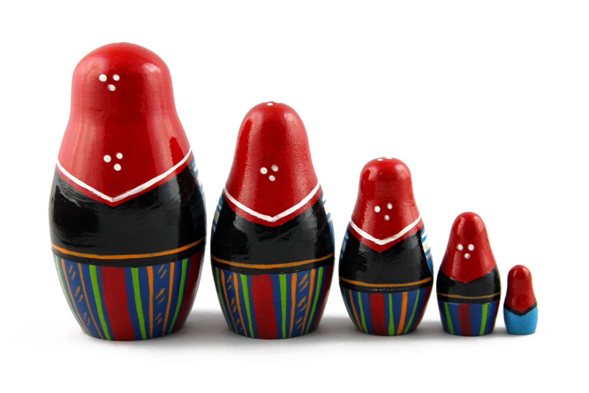Matryoshka Matrioska Babuska Russian Nesting Wooden Doll Polish National Costume 5 Pcs Stacking Hand Painting Beautiful Nested Great Craft Matreshka