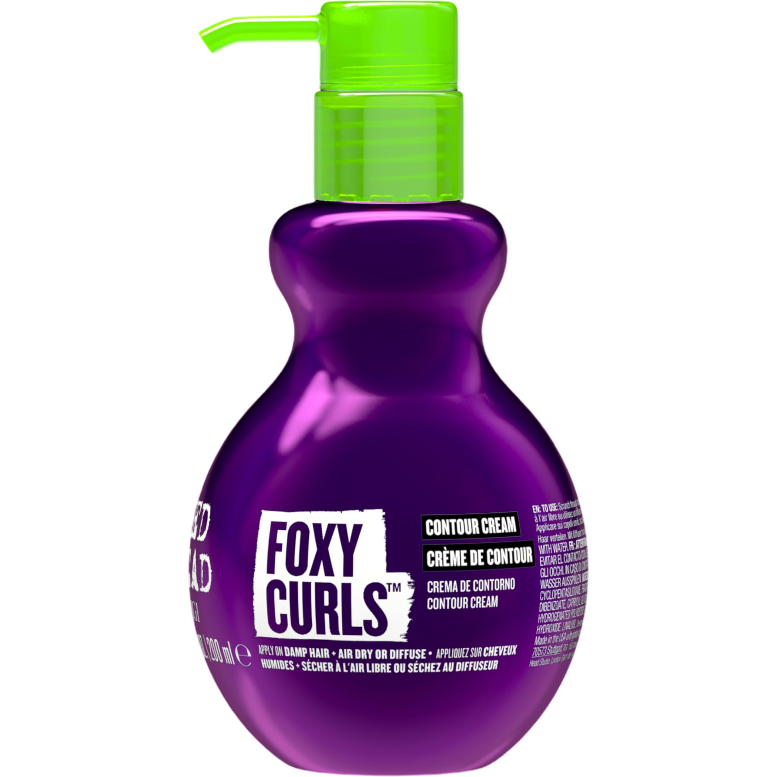 Bed Head by TIGI Foxy Curls Hair Cream – Anti-Frizz Styling Cream for Bounce and Waves, Lightweight Curl Defining, Hydrating, Frizz-Control Hair Smoothing Treatment for Natural Wavy and Curly Hair