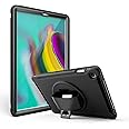 Dteck Galaxy Tab S5e Case 2019,Heavy Duty Full-Body Rugged Shockproof Protective Case with Rotating Kickstand Hand Strap for Samsung Galaxy Tab S5e 10.5 Inch 2019 Tablet SM-T720/SM-T725,Black