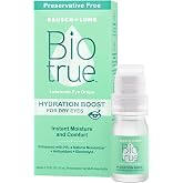 Biotrue Hydration Boost Preservative-Free Lubricant Eye Drops 0.33 Fl oz | Preservative free, lubricating eye drops, contact lens friendly, instant moisture and hydration, hydrating