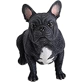 Veronese Design 4 1/4 Inch Black French Bulldog Sitting On Hindlegs Resin Figurine Hand Painted Animal Collectibles