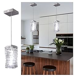 Cainjiazh Crystal Pendant Light Fixture Modern