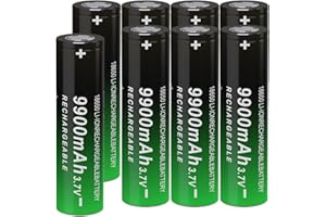 CPZZ 18650 Rechargeable Battery 9900mah 3.7volt Rechargeable Battery Flat top 18650 Battery for Flashlight,Electronic Device- 8pack 0103